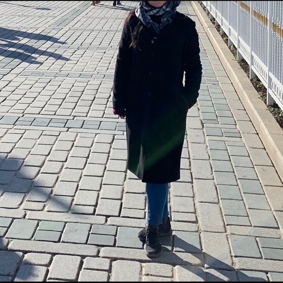 Scoop NYC Long Sleeve Boiled Wool Coat - Picture 3 of 8